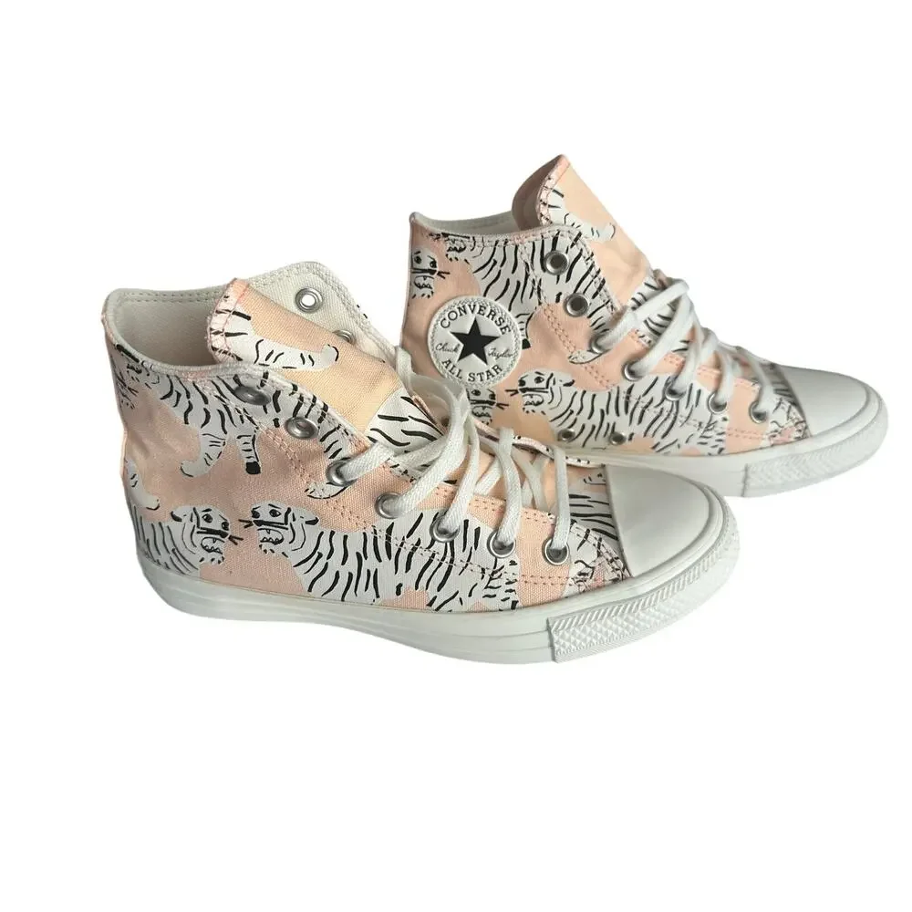 Converse Chuck Taylor All Star Hi Tiger Print Animal Graphic High Top  NWOT 7.5 - Picture 7 of 11
